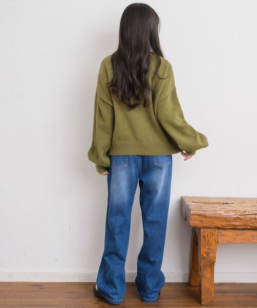 RETRO GIRL(レトロガール)の「3D刺繍ニット(ニット/セーター・レディース・ダークグリーン/ブラウン/ナチュラル・FREE)」の22枚目の写真