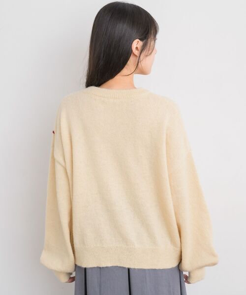 RETRO GIRL(レトロガール)の「3D刺繍ニット(ニット/セーター・レディース・ダークグリーン/ブラウン/ナチュラル・FREE)」の10枚目の写真