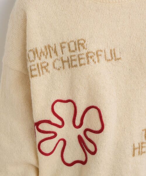 RETRO GIRL(レトロガール)の「3D刺繍ニット(ニット/セーター・レディース・ダークグリーン/ブラウン/ナチュラル・FREE)」の6枚目の写真