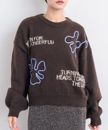 RETRO GIRL | 3D刺繍ニット(ニット/セーター)