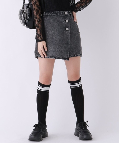 repipi armario（レピピ アルマリオ）の「マエボタンラップショートパンツ（その他パンツ・キッズ・ブラック/ブルー/ベージュ/その他・MEDIUM/SMALL/LARGE）」の2枚目の写真