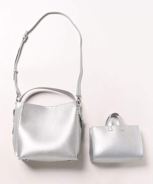 cache cache(カシュ カシュ)の「カシュカシュ cachecache / ミニトート付サイドポケット2wayトーバッグ(トートバッグ・レディース・ベージュ系その他/シルバー/ブラック/サックスブルー・FREE)」の9枚目の写真