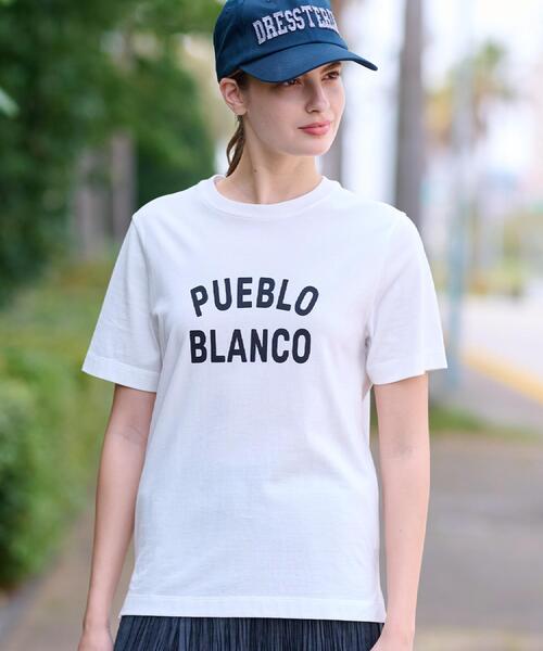 DRESSTERIOR(ドレステリア)の「PUEBLO BLANCOロゴTシャツ(Tシャツ/カットソー・レディース・オフホワイト/ナチュラル/ブラウン系その他・38/34/36)」の2枚目の写真