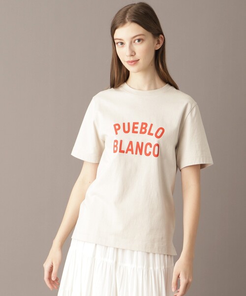 DRESSTERIOR(ドレステリア)の「PUEBLO BLANCOロゴTシャツ(Tシャツ/カットソー・レディース・オフホワイト/ナチュラル/ブラウン系その他・38/34/36)」の5枚目の写真