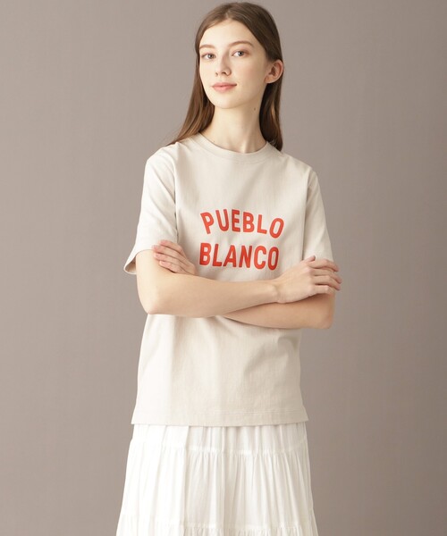DRESSTERIOR(ドレステリア)の「PUEBLO BLANCOロゴTシャツ(Tシャツ/カットソー・レディース・オフホワイト/ナチュラル/ブラウン系その他・38/34/36)」の6枚目の写真