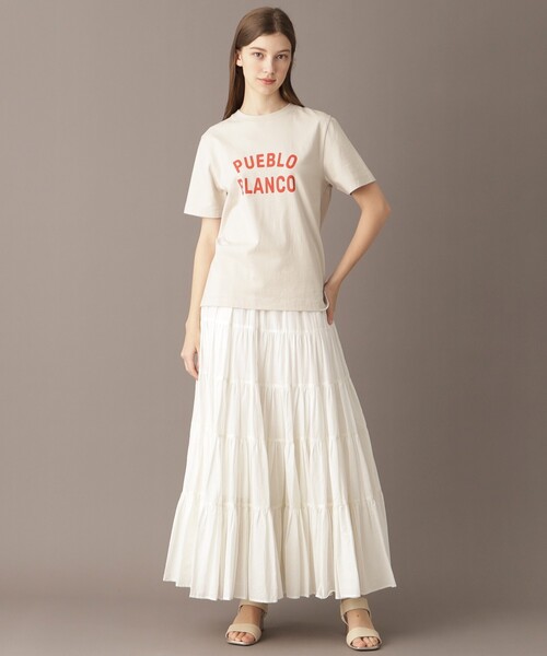 DRESSTERIOR(ドレステリア)の「PUEBLO BLANCOロゴTシャツ(Tシャツ/カットソー・レディース・オフホワイト/ナチュラル/ブラウン系その他・38/34/36)」の7枚目の写真