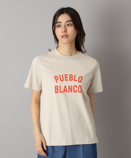 DRESSTERIOR(ドレステリア)の「PUEBLO BLANCOロゴTシャツ(Tシャツ/カットソー・レディース・オフホワイト/ナチュラル/ブラウン系その他・38/34/36)」の15枚目の写真