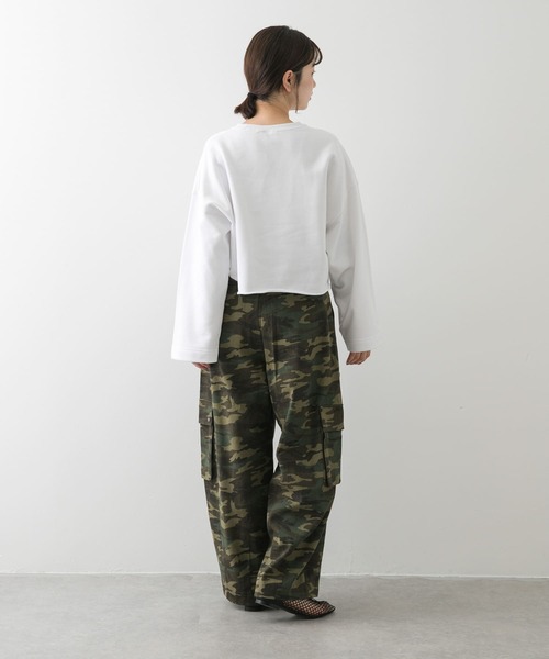 SENSE OF PLACE by URBAN RESEARCH（センスオブプレイスバイアーバンリサーチ）の「コクーンカーゴパンツ（その他パンツ・レディース・アイボリー/カモフラージュ/ネイビー・SMALL/MEDIUM）」の6枚目の写真