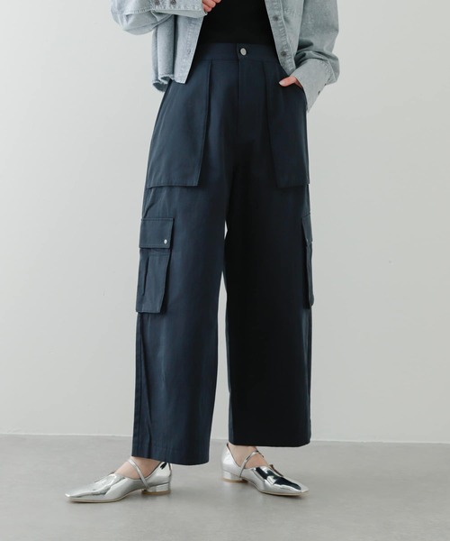 SENSE OF PLACE by URBAN RESEARCH（センスオブプレイスバイアーバンリサーチ）の「コクーンカーゴパンツ（その他パンツ・レディース・アイボリー/カモフラージュ/ネイビー・SMALL/MEDIUM）」の11枚目の写真