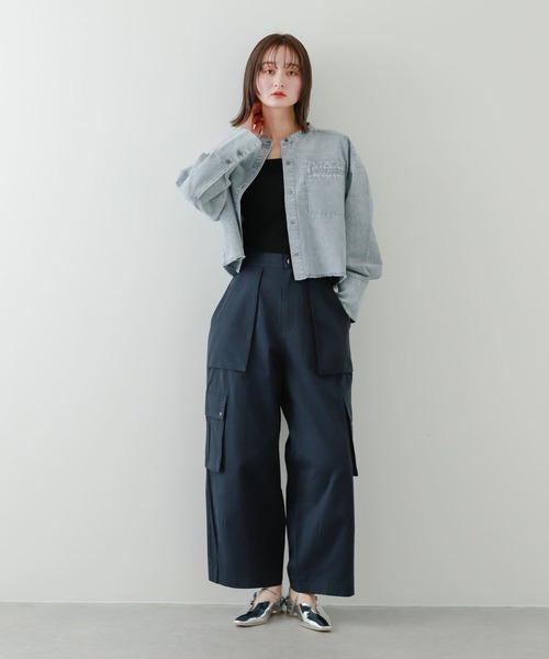 SENSE OF PLACE by URBAN RESEARCH（センスオブプレイスバイアーバンリサーチ）の「コクーンカーゴパンツ（その他パンツ・レディース・アイボリー/カモフラージュ/ネイビー・SMALL/MEDIUM）」の13枚目の写真