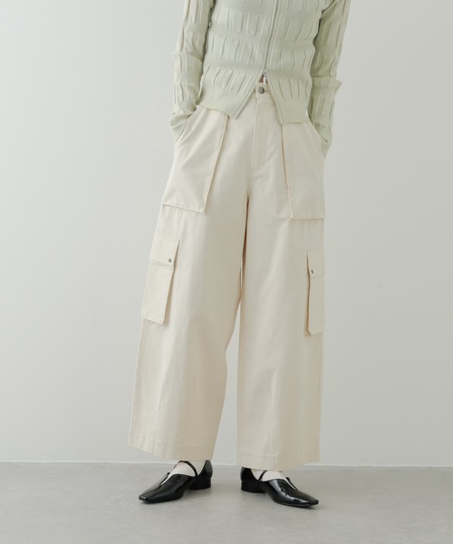 SENSE OF PLACE by URBAN RESEARCH（センスオブプレイスバイアーバンリサーチ）の「コクーンカーゴパンツ（その他パンツ・レディース・アイボリー/カモフラージュ/ネイビー・SMALL/MEDIUM）」の16枚目の写真