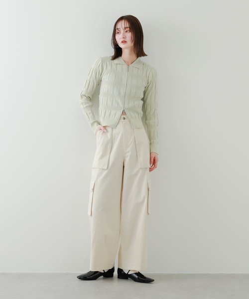 SENSE OF PLACE by URBAN RESEARCH（センスオブプレイスバイアーバンリサーチ）の「コクーンカーゴパンツ（その他パンツ・レディース・アイボリー/カモフラージュ/ネイビー・SMALL/MEDIUM）」の18枚目の写真