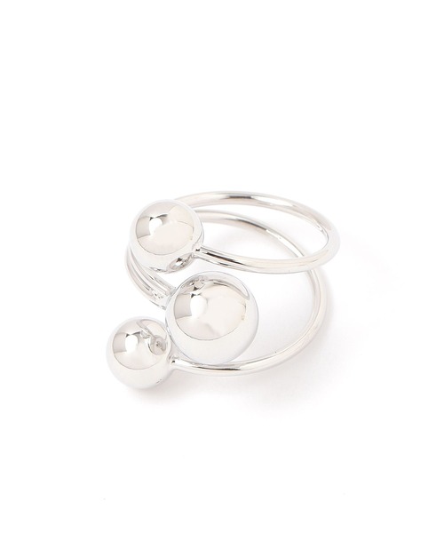 niko and...（ニコアンド）の「螺旋ボールメタルリング（リング・レディース・グレー/イエロー・0）」の2枚目の写真