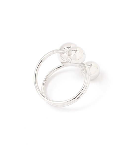 niko and...（ニコアンド）の「螺旋ボールメタルリング（リング・レディース・グレー/イエロー・0）」の3枚目の写真