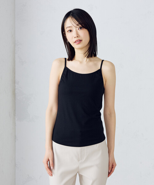 COMME CA ISM(コムサイズム)の「ベーシックキャミソール(シアバター加工)(キャミソール・レディース・ブラック/ホワイト/ライトグレー・MEDIUM/LARGE)」の6枚目の写真
