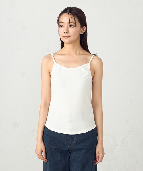 COMME CA ISM(コムサイズム)の「ベーシックキャミソール(シアバター加工)(キャミソール・レディース・ブラック/ホワイト/ライトグレー・MEDIUM/LARGE)」の7枚目の写真
