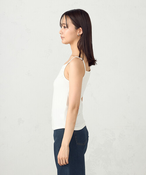 COMME CA ISM(コムサイズム)の「ベーシックキャミソール(シアバター加工)(キャミソール・レディース・ブラック/ホワイト/ライトグレー・MEDIUM/LARGE)」の8枚目の写真