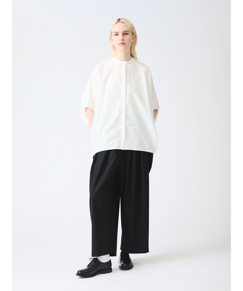 mizuiroind(ミズイロインド)の「mizuiro ind サイドドレープワイドパンツ(その他パンツ・レディース・ネイビー/グレー/ブラック・FREE)」の17枚目の写真