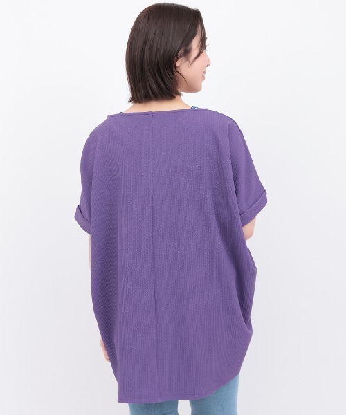 チチカカ（チチカカ）の「サカリバ肩チロリードルマンプルオーバー（Tシャツ/カットソー・レディース・ブラック/パープル/アイボリー・FREE）」の12枚目の写真