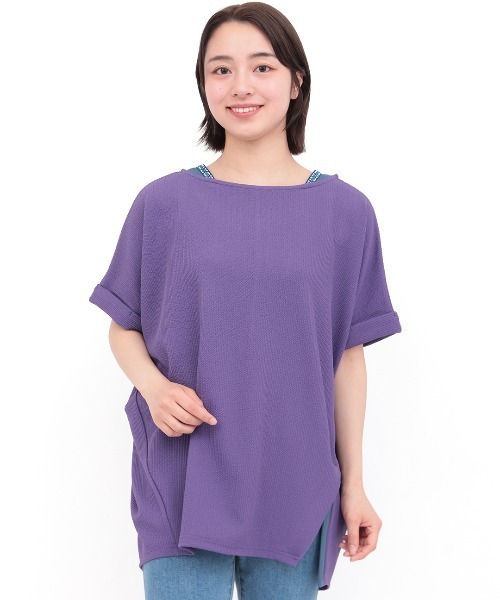 チチカカ（チチカカ）の「サカリバ肩チロリードルマンプルオーバー（Tシャツ/カットソー・レディース・ブラック/パープル/アイボリー・FREE）」の10枚目の写真