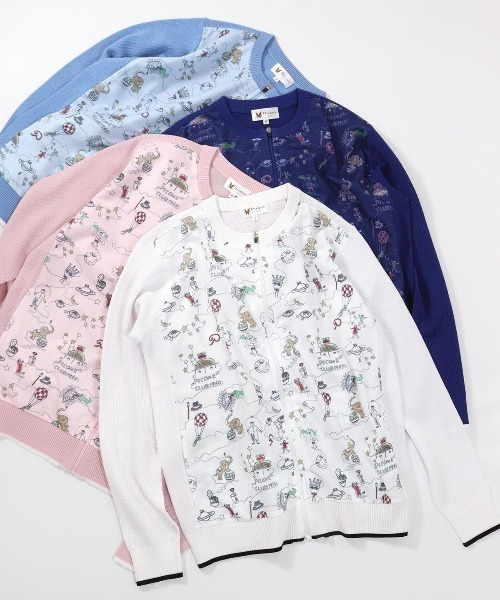Picone CLUB(ピッコーネクラブ)の「アートカーディガン(カーディガン/ボレロ・レディース・ブルー/ピンク/ホワイト/ネイビー・S/M)」の14枚目の写真