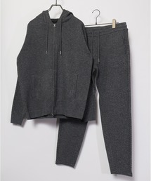 MMMM（エムエムエムエム）の「MMMM/ミラノリブ ZIPアップパーカー、ジョガーパンツ　セットアップ（その他トップス）」