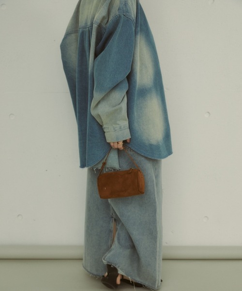 MIRROR STOKE（ミラーストーク）の「【ZOZO限定】VINTAGE DENIM SHIRT JACKET/ヴィンテージデニムシャツジャケット（シャツ/ブラウス・レディース・サックスブルー/ダークブルー・MEDIUM）」の13枚目の写真