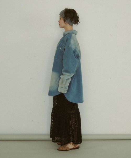MIRROR STOKE（ミラーストーク）の「【ZOZO限定】VINTAGE DENIM SHIRT JACKET/ヴィンテージデニムシャツジャケット（シャツ/ブラウス・レディース・サックスブルー/ダークブルー・MEDIUM）」の21枚目の写真