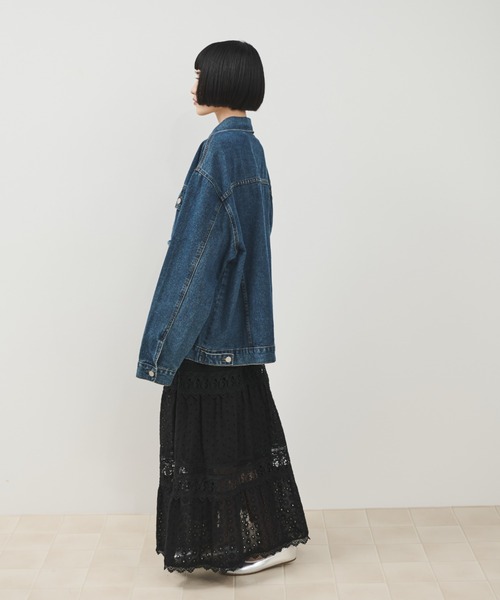 Shelly island（シェリーアイランド）の「ビッグシルエットデニムジャケット（デニムジャケット・レディース・ブルー・FREE）」の8枚目の写真