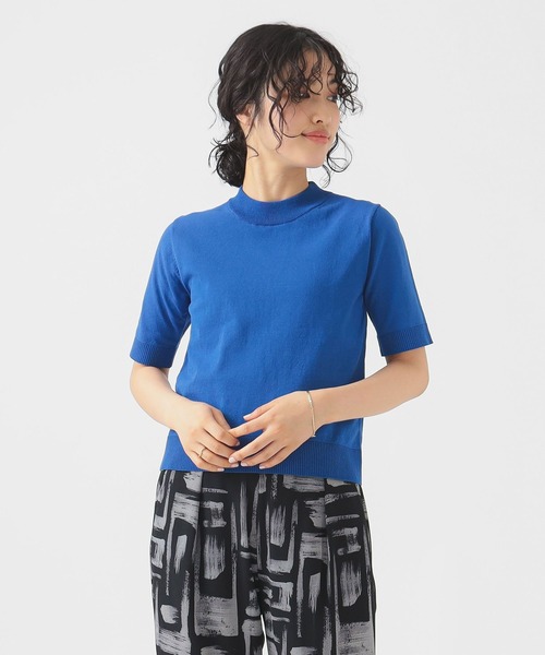 【ネイビー色M】マルボンゴルフ シグネチャー ニット カットソー セーター bohmal ニット セーター 「2024AW」スリーブラインカラフル