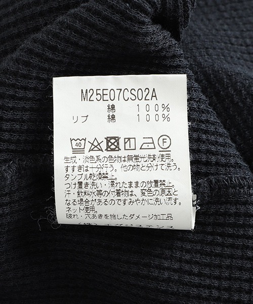 marka（マーカ）の「marka / マーカ：別注 WAFFLE TANK TOP - plain-：M25E-07CS02A[COR]（Tシャツ/カットソー・メンズ・ブラック・2(M)/1(S)）」の4枚目の写真