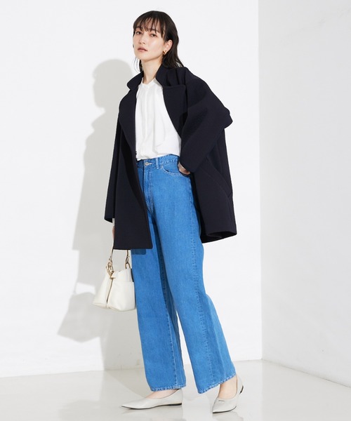 qualite(カリテ)の「【e×カリテ】“美脚見えデニム”コットンリネンデニム/春服/セットアップ(デニムパンツ・レディース・ブルー・38/36/40)」の12枚目の写真