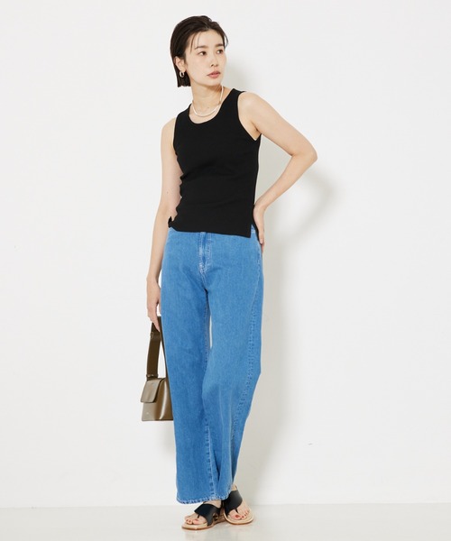 qualite(カリテ)の「【e×カリテ】“美脚見えデニム”コットンリネンデニム/春服/セットアップ(デニムパンツ・レディース・ブルー・38/36/40)」の14枚目の写真