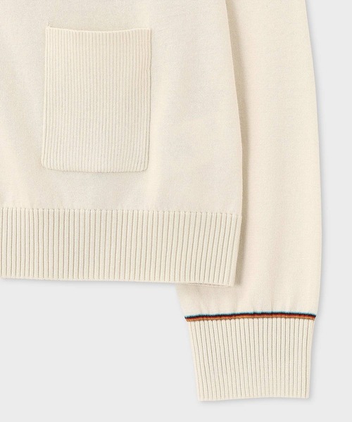 Paul Smith（ポールスミス）の「ウィメンズ "Signature Stripe" アイレット カーディガン / 155222 527N（ニット/セーター・レディース・オレンジ/オフホワイト/グリーン/ブラック・MEDIUM）」の9枚目の写真