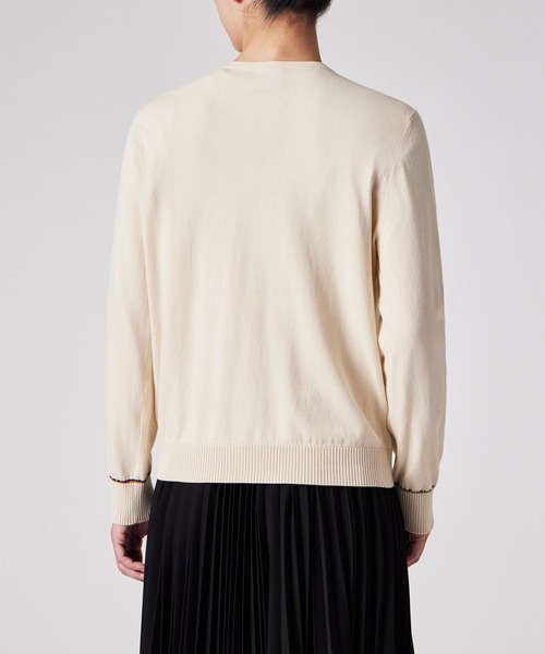 Paul Smith（ポールスミス）の「ウィメンズ "Signature Stripe" アイレット カーディガン / 155222 527N（ニット/セーター・レディース・オレンジ/オフホワイト/グリーン/ブラック・MEDIUM）」の7枚目の写真
