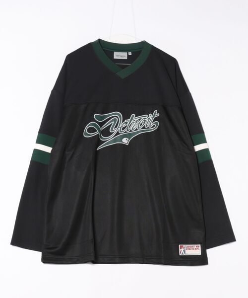 Carhartt(カーハート)の「Carhartt WIP/カーハートダブリューアイピー 長袖Tシャツ/ロンT メッシュ ユニフォームL/S DETROIT MESH T-SHIRT I034620(Tシャツ/カットソー・メンズ・ブラック/グリーン・L/M/XL)」の5枚目の写真