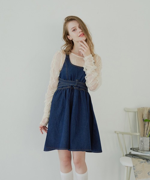 Ambre Neige（アンブルネージュ）の「tulle shirring tops / チュールシャーリングトップス（Tシャツ/カットソー・レディース・ブラック/アイボリー/ライトグレー・FREE）」の8枚目の写真