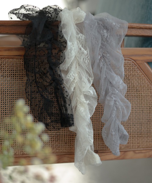 Ambre Neige（アンブルネージュ）の「tulle shirring tops / チュールシャーリングトップス（Tシャツ/カットソー・レディース・ブラック/アイボリー/ライトグレー・FREE）」の20枚目の写真