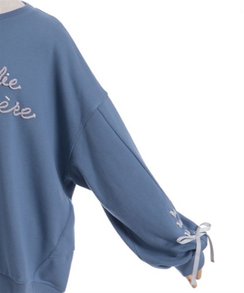 axes femme(アクシーズファム)の「アソート刺繍編上げトレーナー(Tシャツ/カットソー・レディース・イエロー/キナリ/ブルー/グレイッシュベージュ・FREE)」の12枚目の写真