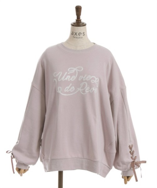 axes femme(アクシーズファム)の「アソート刺繍編上げトレーナー(Tシャツ/カットソー・レディース・イエロー/キナリ/ブルー/グレイッシュベージュ・FREE)」の13枚目の写真