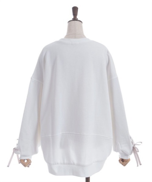 axes femme(アクシーズファム)の「アソート刺繍編上げトレーナー(Tシャツ/カットソー・レディース・イエロー/キナリ/ブルー/グレイッシュベージュ・FREE)」の8枚目の写真