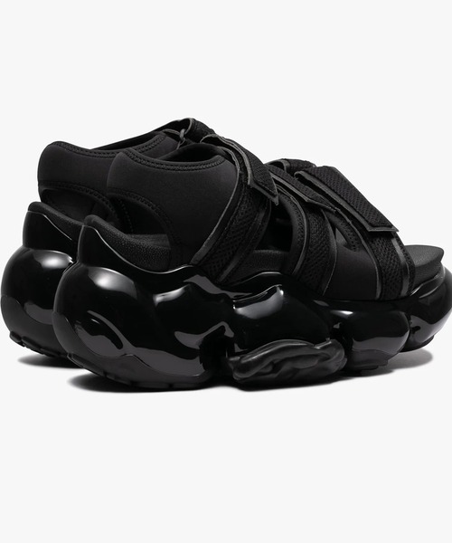 24ss groundsサンダル ブラック grounds】 MOOPIE CATERPILLAR SANDAL - black（サンダル