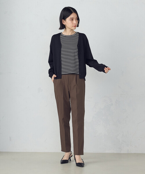 COMME CA ISM(コムサイズム)の「【ウォッシャブル・UVカット】ベーシック サマーニットカーディガン(カーディガン/ボレロ・レディース・ブラック/ホワイト/グリーン/モカ・MEDIUM/LARGE)」の11枚目の写真