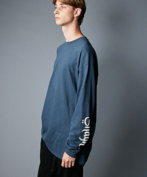 rehacer(レアセル)の「rehacer : Sun Flower L/S CS / サンフラワー ロングスリーブ カットソー(Tシャツ/カットソー・メンズ・スミクロ/インディゴブルー・MEDIUM/X-LARGE/LARGE/SMALL)」の1枚目の写真