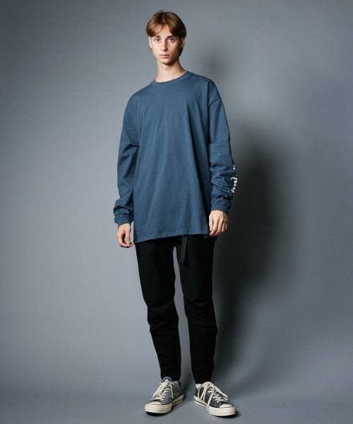 rehacer(レアセル)の「rehacer : Sun Flower L/S CS / サンフラワー ロングスリーブ カットソー(Tシャツ/カットソー・メンズ・スミクロ/インディゴブルー・MEDIUM/X-LARGE/LARGE/SMALL)」の3枚目の写真