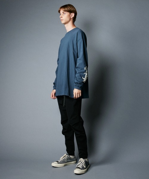 rehacer(レアセル)の「rehacer : Sun Flower L/S CS / サンフラワー ロングスリーブ カットソー(Tシャツ/カットソー・メンズ・スミクロ/インディゴブルー・MEDIUM/X-LARGE/LARGE/SMALL)」の4枚目の写真