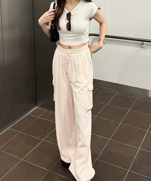 ArguECulturEモノカラー ワイドロング スウェットパンツ 楽天市場】パンツ ワイド スウェット レディース ボトムス