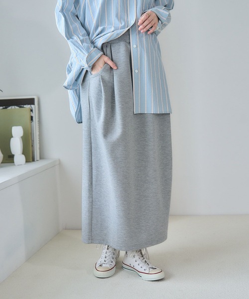 studio CLIP(スタディオクリップ)の「ダンボールコクーンスカート(スカート・レディース・ブラック/グレー・FREE)」の19枚目の写真