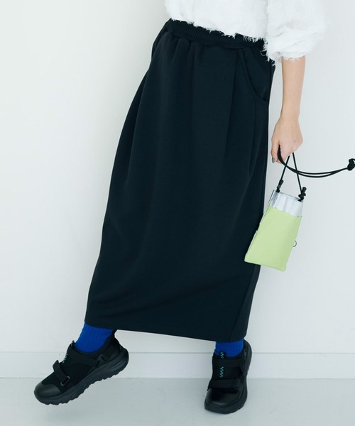 studio CLIP(スタディオクリップ)の「ダンボールコクーンスカート(スカート・レディース・ブラック/グレー・FREE)」の9枚目の写真