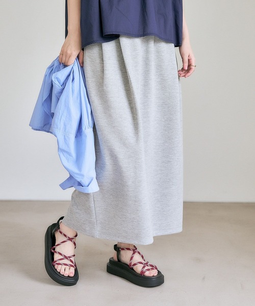 studio CLIP(スタディオクリップ)の「ダンボールコクーンスカート(スカート・レディース・ブラック/グレー・FREE)」の10枚目の写真